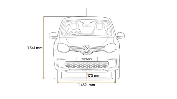 the size of the car from the front