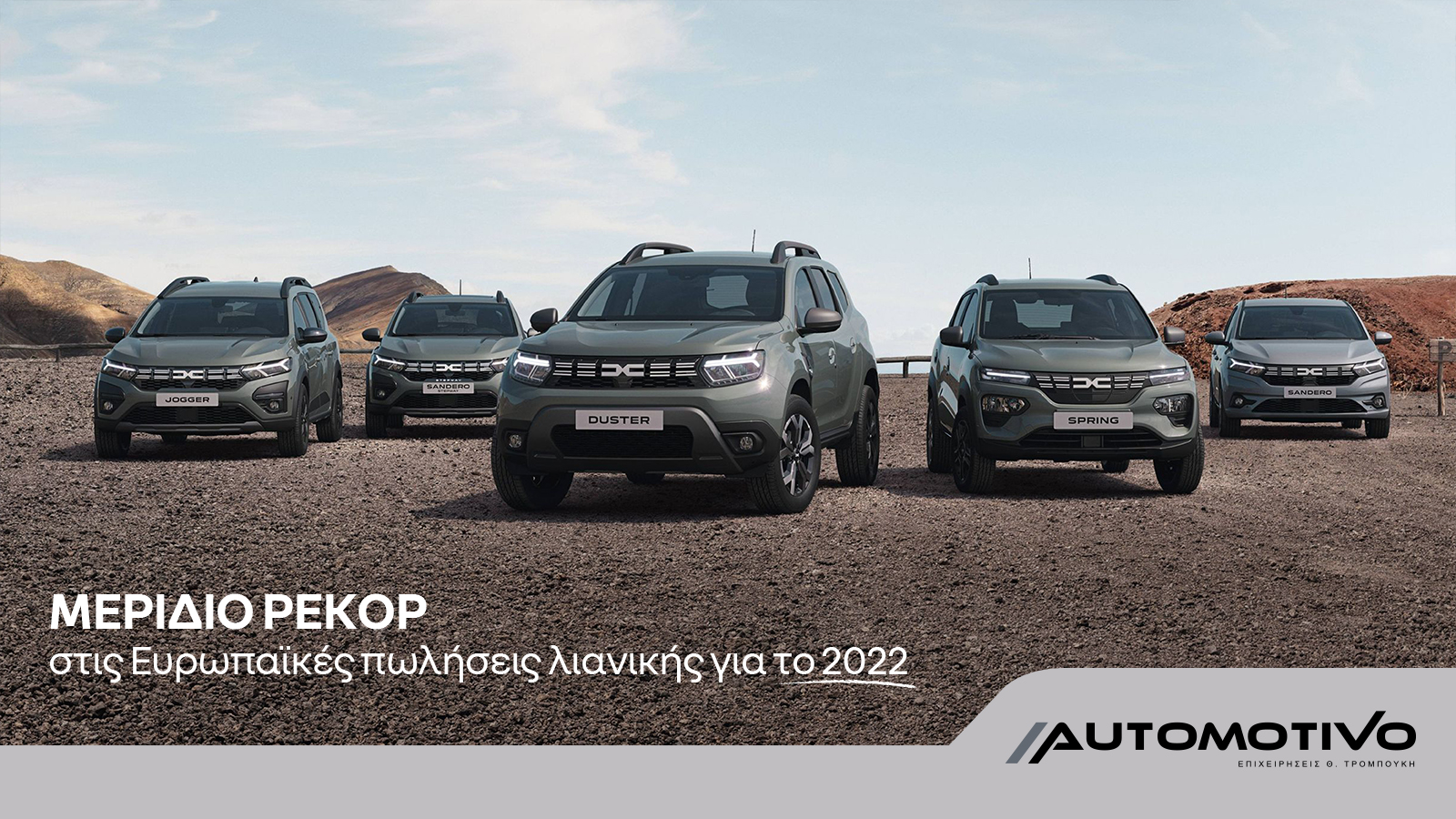Η Dacia επιτυγχάνει το μεγαλύτερο μερίδιο στην ιστορία της, στις Ευρωπαϊκές πωλήσεις λιανικής