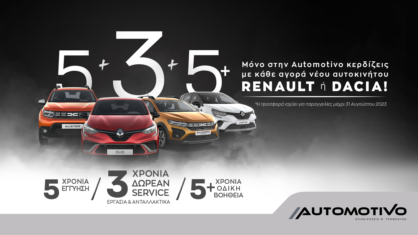 5+3+5 προσφορές από την Automotivo για ΚΑΘΕ αγορά αυτοκινήτου